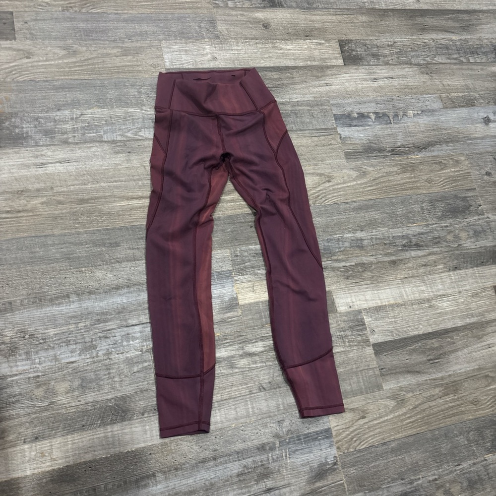 Burgundy High-Waisted Leggings